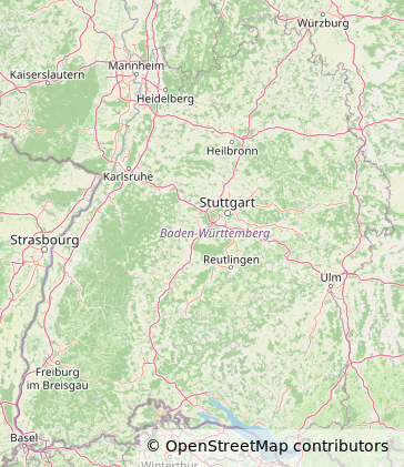 Kartenausschnitt Baden-Württemberg (OpenStreetMap)